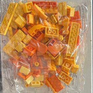 Lego Building Blocks Set - Yellow and Orange